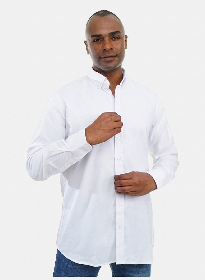 FIRE WOOD FireWood Long Sleeve Shirt  For Men- White - Image 2